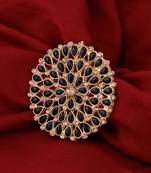 Adjustable Round Gold Tone Stylish Traditional Finger Ring For Women And Girl