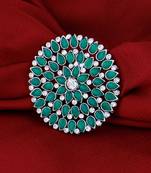 Classic Fancy Look Adjustable Silver Tone Finger Ring For Women And Girl