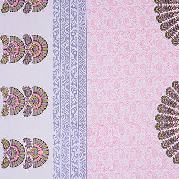 Pink Sanganeri Printed Cotton Double Bed Sheet 1