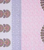 Pink Sanganeri Printed Cotton Double Bed Sheet