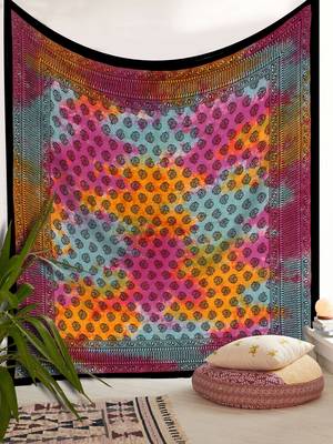 Tie And Dye Kerry Pattern Block Print Black &amp 2
