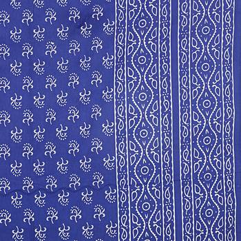 Double Bedsheet Royal Blue Small Leaf Print 3
