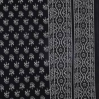 Double Bedsheet Charcoal Black Small Leaf Print 3