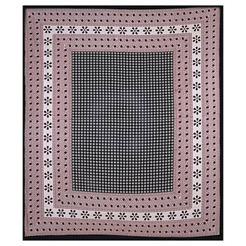 Double Bedsheet Black Color Rangoli Print 2