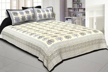 Black Trees Double Bedsheet With 2 Pillow covers 1