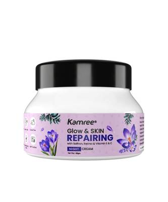 Kamree Glow & Skin Repairing Night Cream | Saffron | Retinol | Vitamin E & C | 50 GM 1