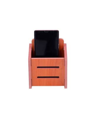  Wooden Adjustable Mobile Cell Phone Stand Holder for Table Desk with Big Back Support 1