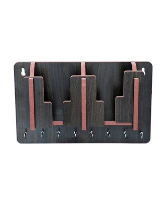 Unique Key Holder With Mobile Charging Watch Wallet Showpiece Storage Self Wooden Handcrafted Home & Office Decoration 1