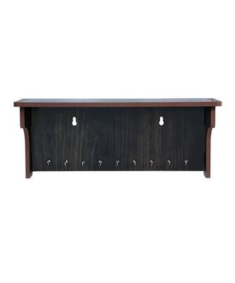 Unique Key Holder With Mobile Charging Watch Wallet Showpiece Storage Self Wooden Handcrafted Home & Office Decoration 2