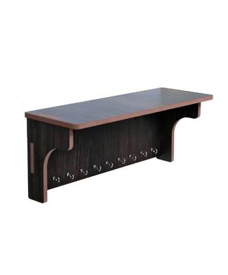 Unique Key Holder With Mobile Charging Watch Wallet Showpiece Storage Self Wooden Handcrafted Home & Office Decoration 4