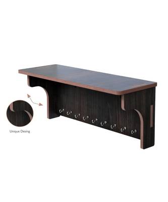 Unique Key Holder With Mobile Charging Watch Wallet Showpiece Storage Self Wooden Handcrafted Home & Office Decoration 6