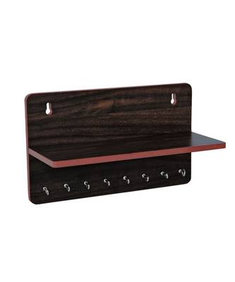 Unique Key Holder with Mobile Charging Watch Wallet Showpiece Storage Self Wooden Handcrafted Home & Office Decoration 4