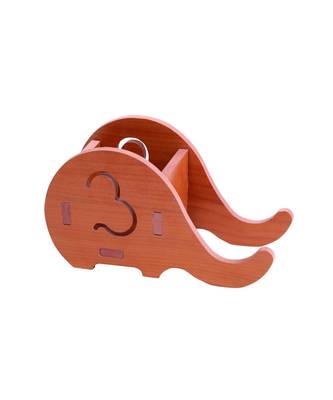 Wooden Wall Mounted/Table Top Multiple Use Key Rack,Mobile Holder - Decor Shelf Curve Wedge Hathi Stand 3