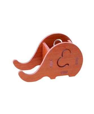 Wooden Wall Mounted/Table Top Multiple Use Key Rack,Mobile Holder - Decor Shelf Curve Wedge Hathi Stand 4