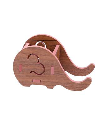 Wooden Wall Mounted/Table Top Multiple Use Key Rack,Mobile Holder - Decor Shelf Curve Wedge Hathi Stand 3