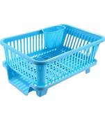 Durable Plastic Kitchen Sink Dish Rack Drainer Drying Rack Washing Basket with Tray for Kitchen Organizers  
