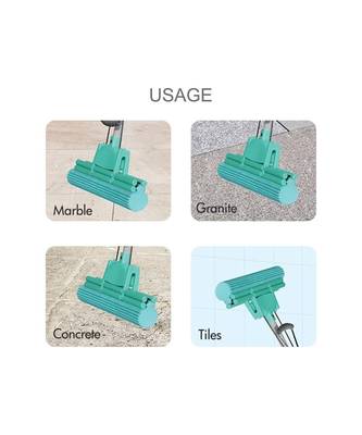 Sponge Absorber Quick Cleaning Mop with Squeezing Technology Adjustable Handle  6