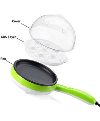  Double-Layer Non-Stick Pan Egg Steaming Machine Mini Electric Skillet Frying Pot and Frying Pan  3