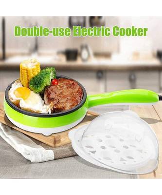  Double-Layer Non-Stick Pan Egg Steaming Machine Mini Electric Skillet Frying Pot and Frying Pan  5