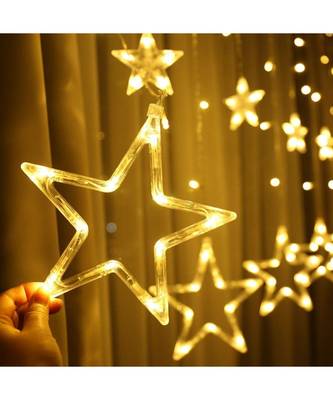  10 Stars Curtain String Lights, Window Curtain Lights with 8 Flashing Modes 2