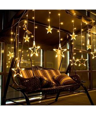  10 Stars Curtain String Lights, Window Curtain Lights with 8 Flashing Modes 3