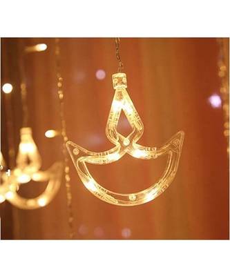  Diwali Diya Curtain Lights, String Lights with 10 Hanging Diya 138 LED String led 2