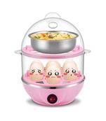 Egg Boiler Double Layer Multifunction Electric Egg Boiler Automatic Off Egg Cooker, 