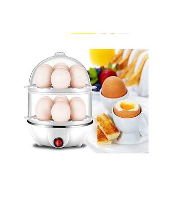 Egg Boiler Double Layer Multifunction Electric Egg Boiler Automatic Off Egg Cooker,  3