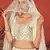 Pearl White Thread with Sequins embroidered art silk semi stitched lehenga