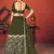 Olive Green Thread with Sequins embroidered art silk semi stitched lehenga