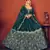 Rama green Thread with Sequins embroidered silk semi stitched lehenga