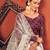 Pearl White Thread with Sequins embroidered art silk semi stitched lehenga