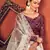 Pearl White Thread with Sequins embroidered art silk semi stitched lehenga
