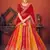 Multicolor Thread with Sequins embroidered art silk semi stitched lehenga