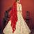 Beige Thread with Sequins embroidered art silk semi stitched lehenga
