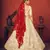 Beige Thread with Sequins embroidered art silk semi stitched lehenga