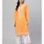 Hand Embroidered Mustard Cotton Lucknow Chikan Women Kurta