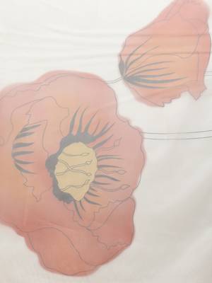 Off White Organza Digital Printed Saree With blouse piece 3