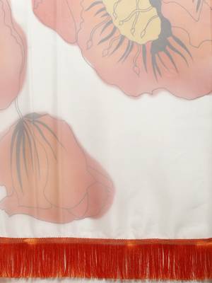 Off White Organza Digital Printed Saree With blouse piece 4