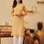 Hand Embroidered Yellow Georgette Lucknow Chikankari Women Kurta