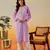 Hand Embroidered Lavender Georgette Lucknow Chikankari Women Kurta