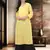 Hand Embroidered Yellow Cotton Lucknow Chikankari Women Kurta