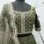 Olive Green Thread with Sequins embroidered art silk semi stitched lehenga