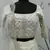 Pearl White Thread with Sequins embroidered art silk semi stitched lehenga