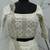 Pearl White Thread with Sequins embroidered art silk semi stitched lehenga