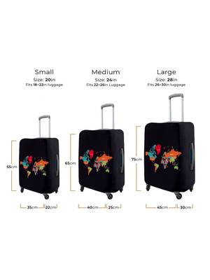 Travel Luggage Cover Spandex Suitcase Protector Washable Baggage Covers (S (for 18-20 inch luggage) 4