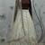 Pearl White Thread with Sequins embroidered art silk semi stitched lehenga