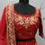 Captivating Red, Orange and Yellow Thread with Sequins embroidered art Silk Lehenga choli