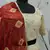 Beige Thread with Sequins embroidered art silk semi stitched lehenga