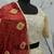 Beige Thread with Sequins embroidered art silk semi stitched lehenga